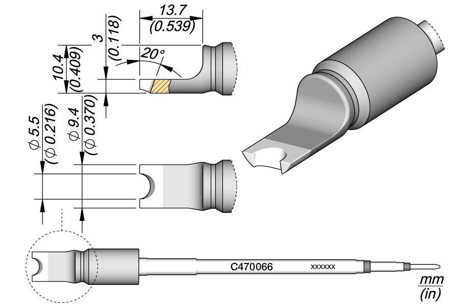 C470066 - Cartridge Round Connector Ø 5.5